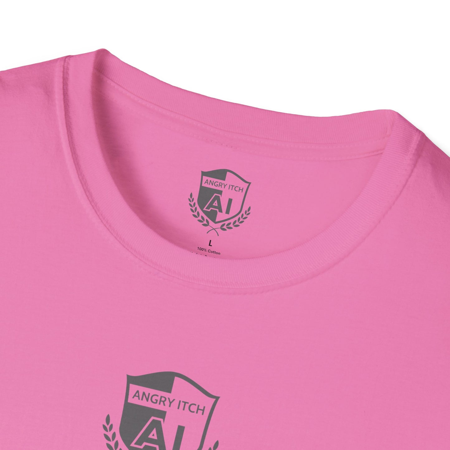 Angry Itch Grey Logo Sponsor T-Shirt - Pink