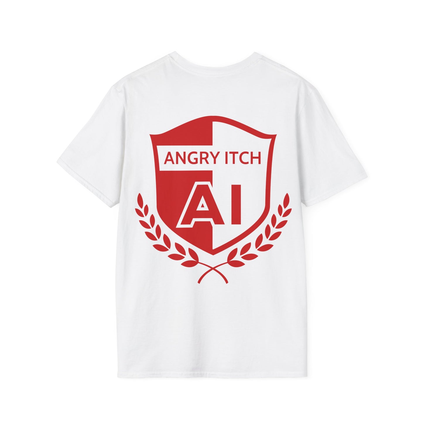 Angry Itch Red Logo Sponsor T-Shirt - White