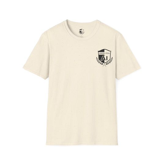 Angry Itch Black Logo Chest T-Shirt - Natural